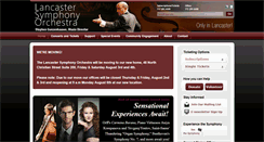 Desktop Screenshot of lancastersymphony.org